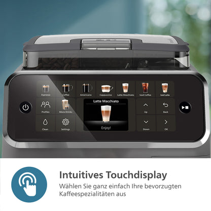 Kaffeevollautomat 5500 Series EP5544/50, 20 Kaffeespezialitäten (heiß oder eisgekühlt), LatteGo-Milchsystem, SilentBrew Technologie, QuickStart Matt-Schwarz