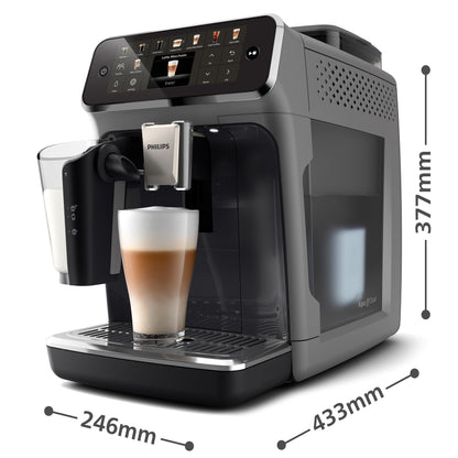Kaffeevollautomat 5500 Series EP5544/50, 20 Kaffeespezialitäten (heiß oder eisgekühlt), LatteGo-Milchsystem, SilentBrew Technologie, QuickStart Matt-Schwarz